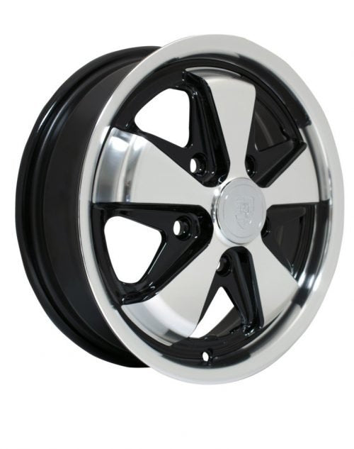 911 Alloy Gloss Black 15x4 1/2, 5 x 130 Bolt Pattern, 4 1/2" BS