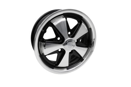 911 Alloy Gloss Black 15x5 1/2, 5x130 Bolt Pattern, 4 15/16" BS