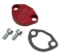 Red Fuel Pump Block-Off with Hardware