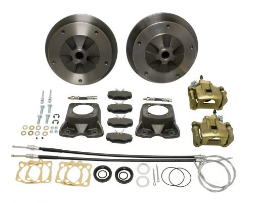 Deluxe Zero Off-set Wide-5 Rear Disc Brake Kit With E-Brake Swing Axle Bug 1958-67