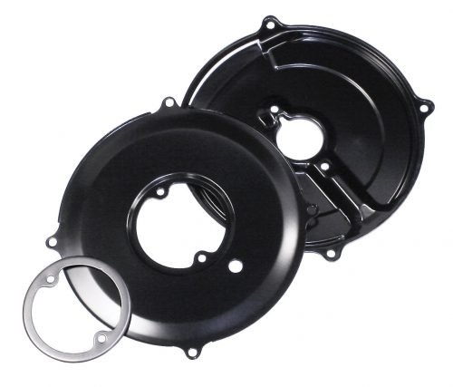 Black Alternator/Generator Backing Plate 3-Piece Tin Kit