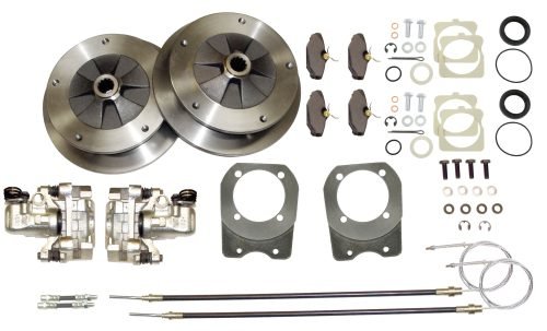 Deluxe Zero Off-set Wide-5 Rear Disc Brake Kit With E-Brake Swing Axle Bug 1958-67