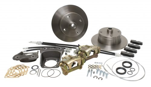 Rear Disc Brake Kit, I.R.S. Bug 1968-72, 4x130 with14x1.5mm Threads, Deluxe Kit