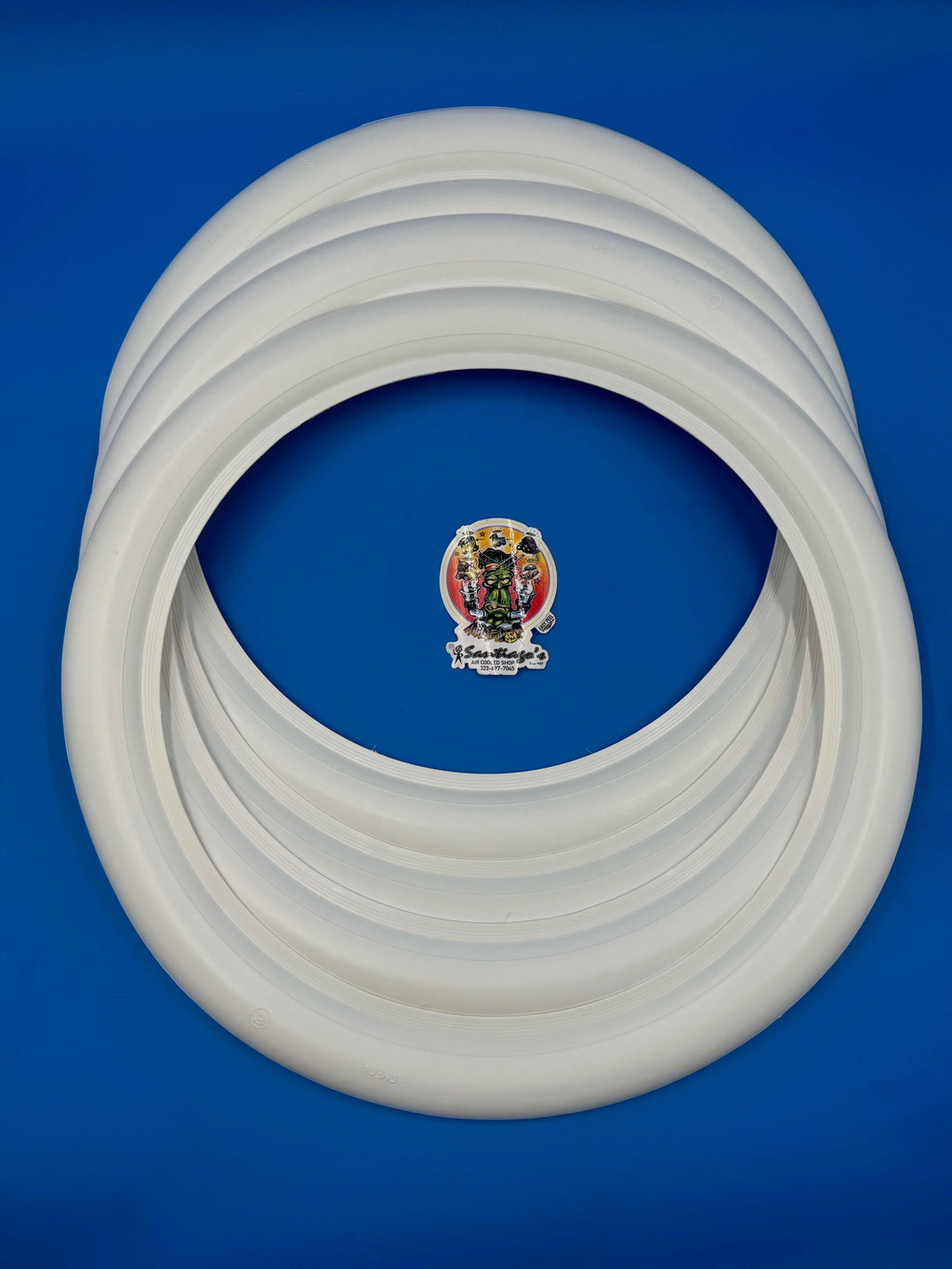 15" White Walls - 2inch (Set of 4)