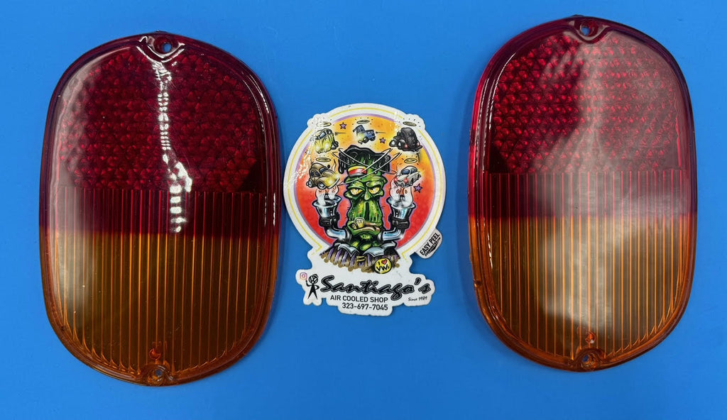 Amber/Red Tail Light Lens Bus 1962-71 (Pair)