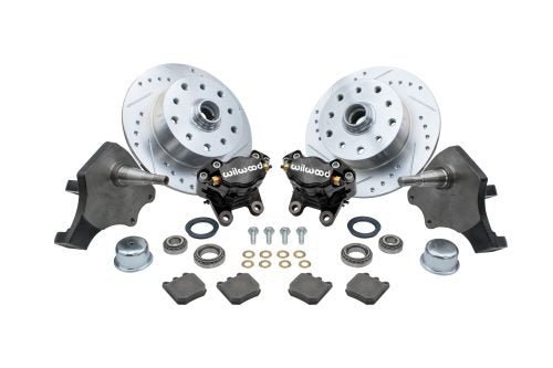 Front Disc Brake Kit Ball Joint Suspension (2 ½” Drop) Double Drilled Discs