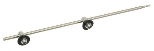 Antenna Dual Base Sidemount With Chrome Mounts (60" Cable)