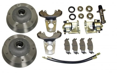 Zero Off-Set Front Disc Brake Kit Link Pin, 5-Lug, 5x205 Bug Up To '65 with Single Master Cylinder