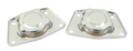 Chrome Spring Plate Caps For Swing Axel (Pair)