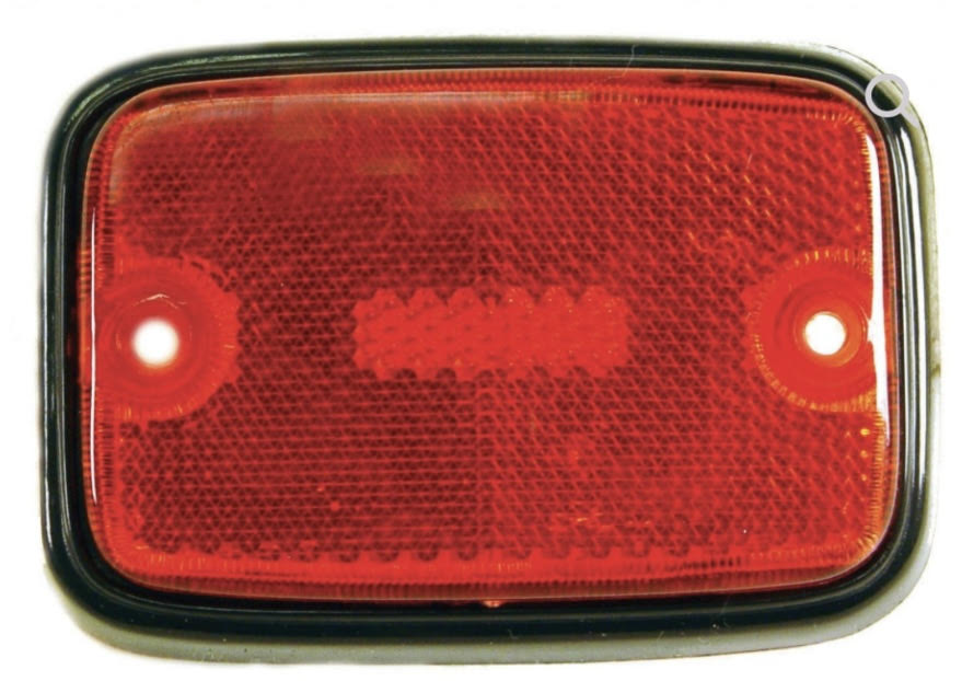 Red Black Trim Side Marker Lens Bus 1975-79 (Pair)