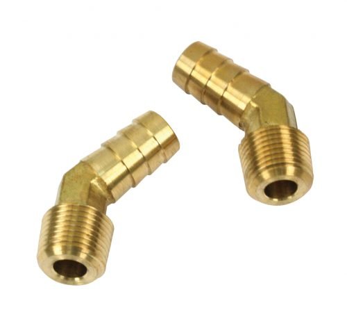 30 Degree 3/8" Male with 1/2" Hose Barb (2 pack)