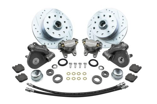 Front Disc Brake Kit K/L Suspension (2 ½” Drop) Double Drilled Discs