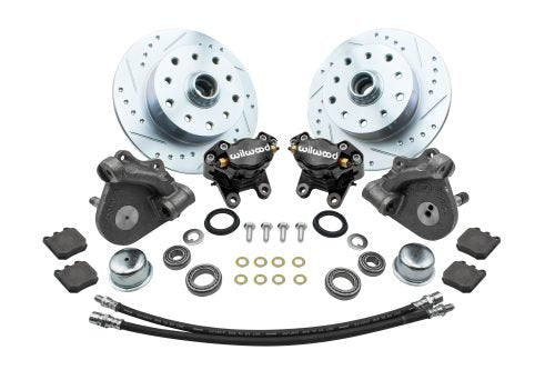 Front Disc Brake Kit K/L Suspension (2 ½” Drop) Double Drilled Discs