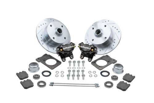 Black Bolt-On Front Disc Brake Kit Super Beetle 1971-79