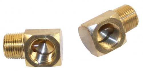 90 Degree 3/8" Male x 3/8" Female (2 pack)