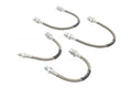 4-Piece Braided Stainless Brake Line Kit S/B 74-On
