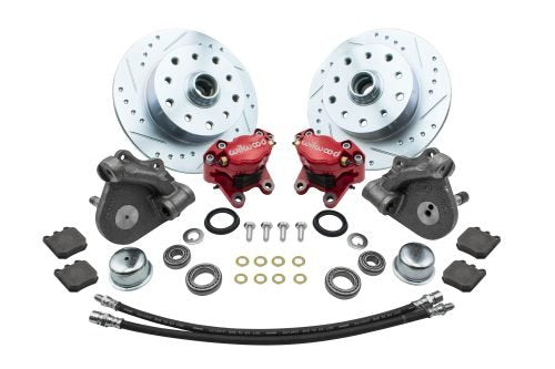 Front Disc Brake Kit K/L Suspension (2 ½” Drop) Double Drilled Discs