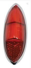 Red Tail Light Lens Chrome Ring Ghia 1960-69 (Pair)