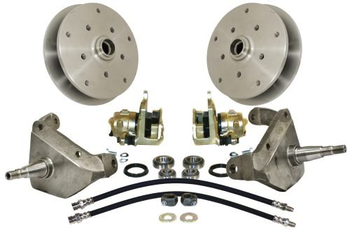 Drop Spindle 5/205 Front Disc Brake Kit, Double Drilled 5/130 with 14x1.5mm threads or 5/205 with 12x1.5mm threads, Link Pin