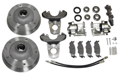 Zero Off-Set Front Disc Brake Kit Link Pin, 5-Lug, 5x205 Bug Up To '65 with Dual Master Cylinder