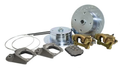 Rear Disc Brake Kit, I.R.S. Bug 1968-72, 4x130 with 14x1.5mm Threads, Drilled and Slotted Braking Surface