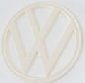 White Plastic Front Nose Emblem Bus 1973–79